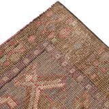 5x11 Rug For Living Room Red Brown Turkish Vintage Rug 150x338Cm