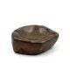 Luxury fossil brown marble ashtray bowl, France 1970s