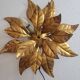 2 gold leaf wall sconces, design by Hans Kogl, Germany, 1960.