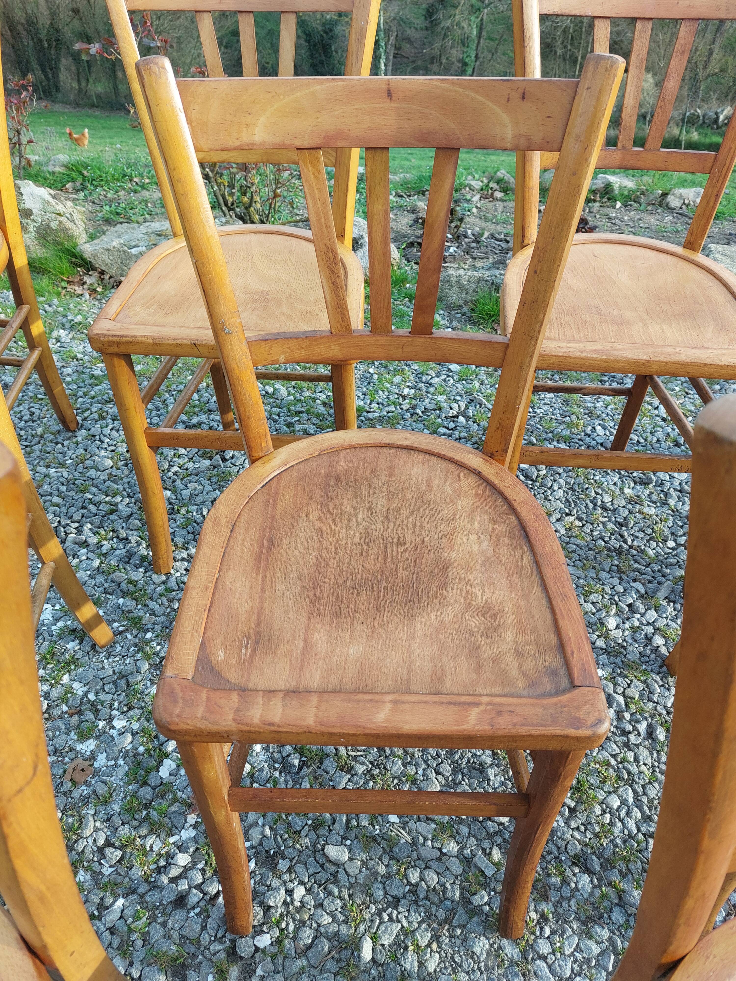 6 wooden bistro chairs, Luterma style