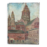 Painting signed Mainz Cathedral 1925