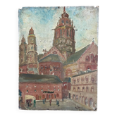 Painting signed Mainz Cathedral 1925