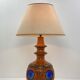 Large vintage ceramic lamp – cobalt blue decor – 1960s/70s
