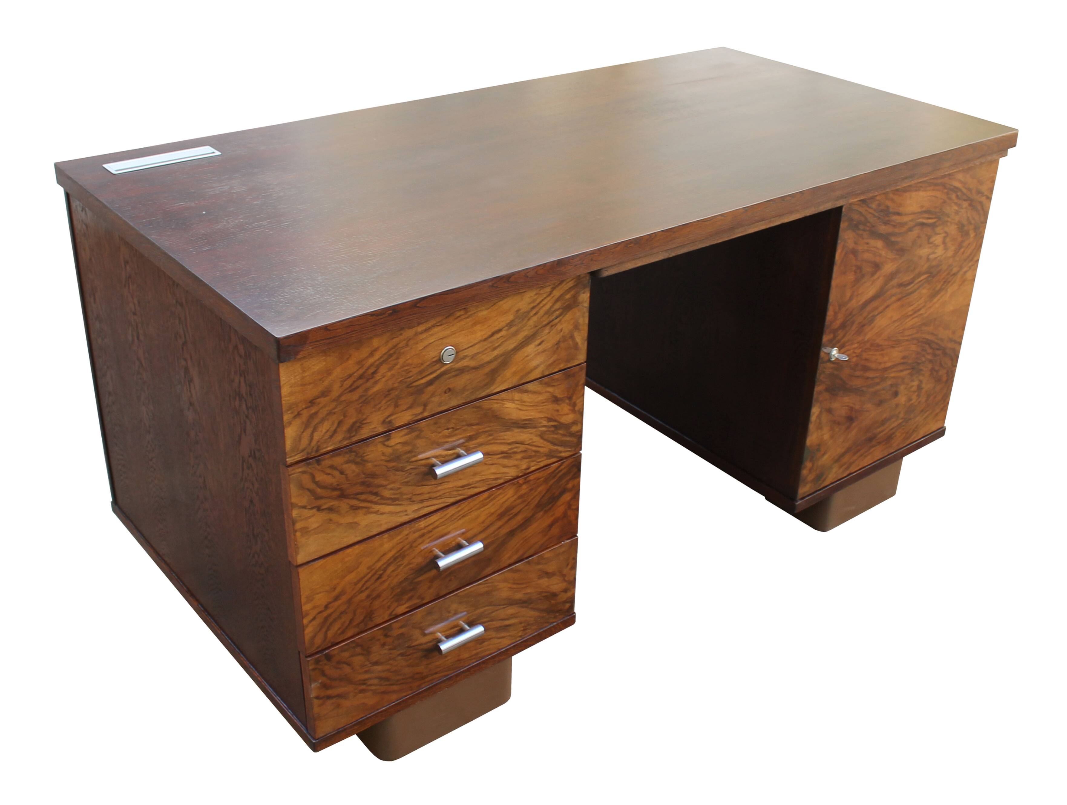 1930's Modernist Desk by Jindrich Halabala for UP Brno