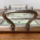 Plateau en métal et verre Art déco / Art nouveau