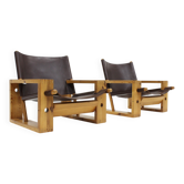 Ate van Apeldoorn pair of lounge chairs for Houtwerk Hattem, Netherlands 1960s