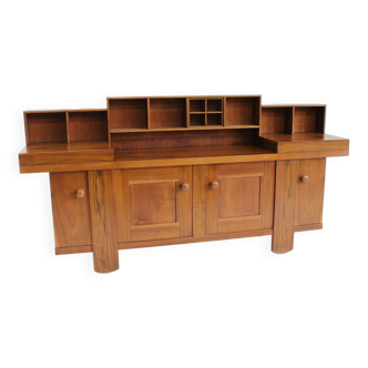 Silvio Coppola Italian credenza for Bernini walnut wood, 1960s