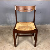6 chairs rush Wenge Brutalist Mid Century