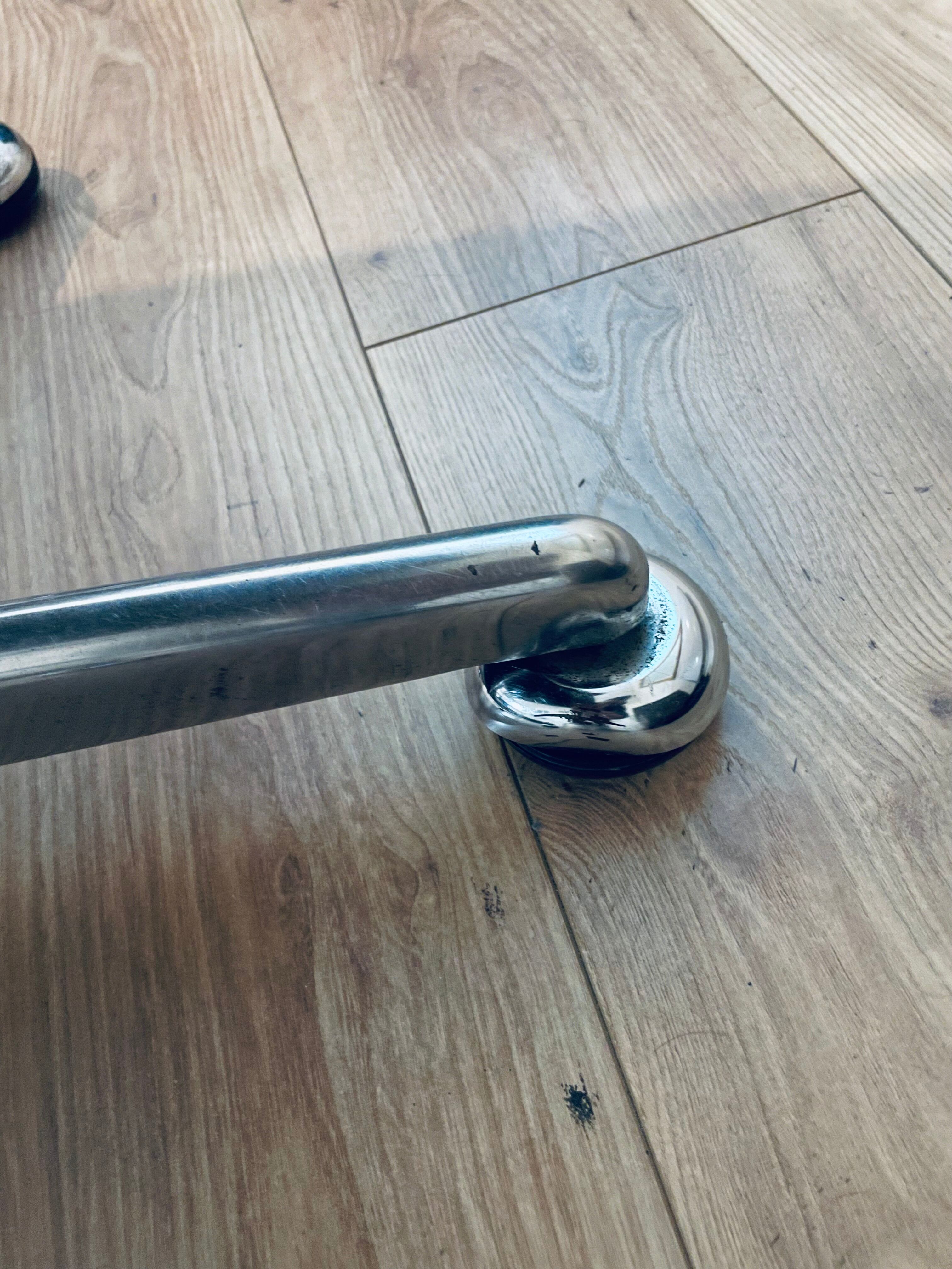 Vintage black leather armchair