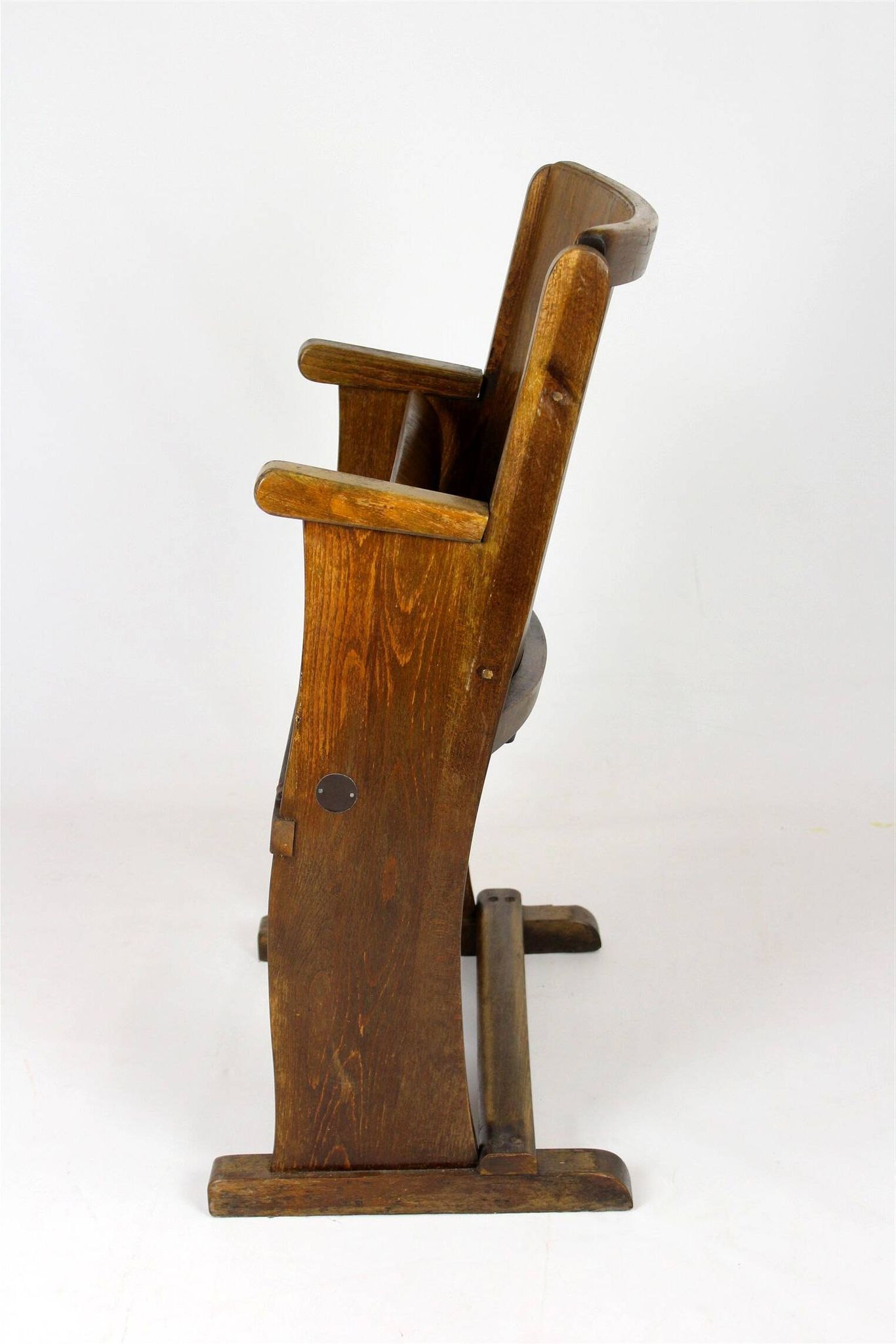 Vintage Cinema Chair TON (Thonet), 1940s Czech, Wooden Theatre Seat