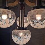 Large Italian Mid Century  Chandelier Pendant Murano Glass