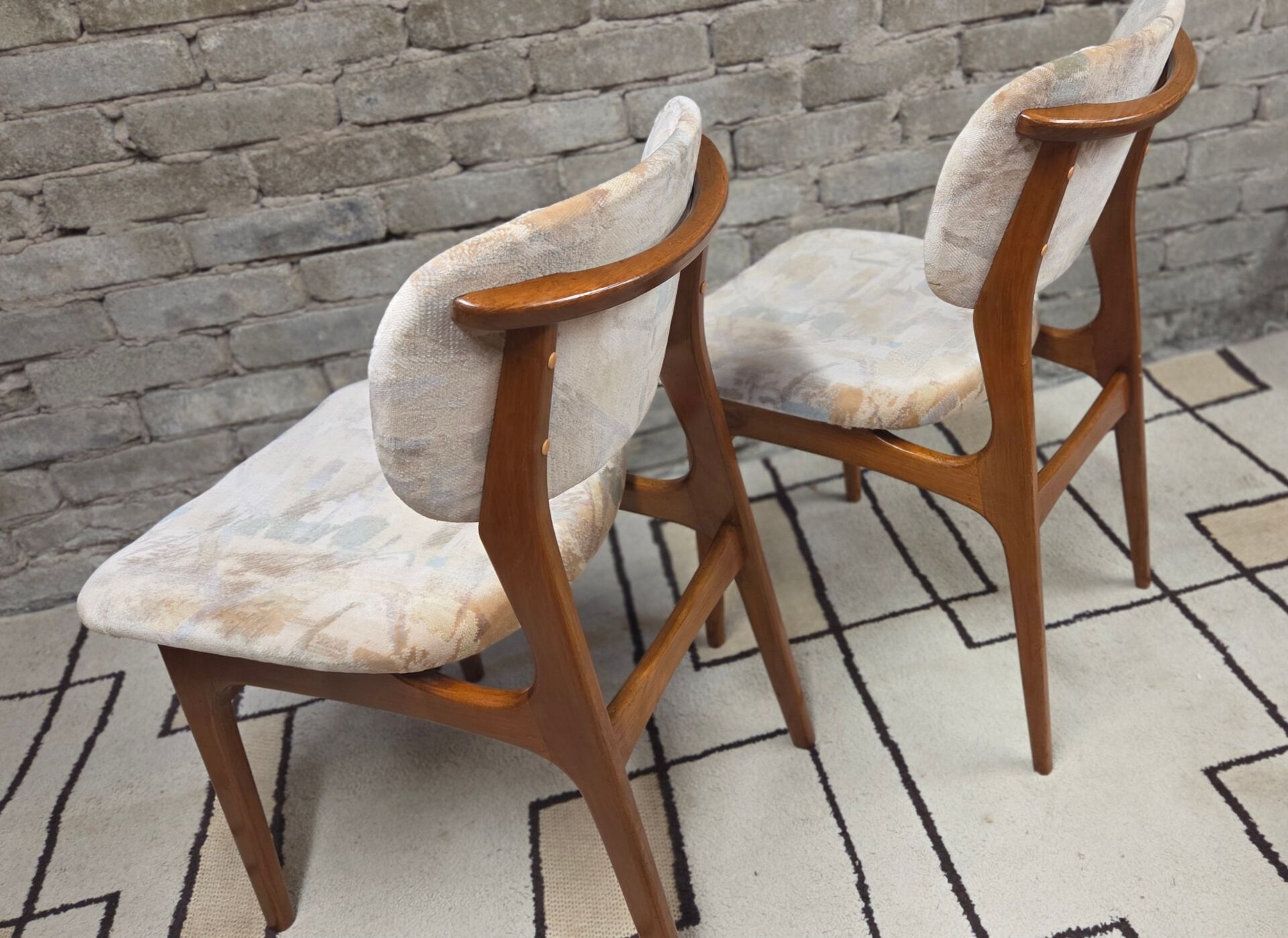 Pair of Scandinavian teak chairs from the 60s/70s.