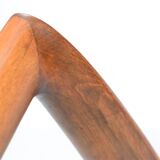 Fauteuil spectaculaire rénové, tissu gris clair, années 1960, usine de meubles Swarzedzka