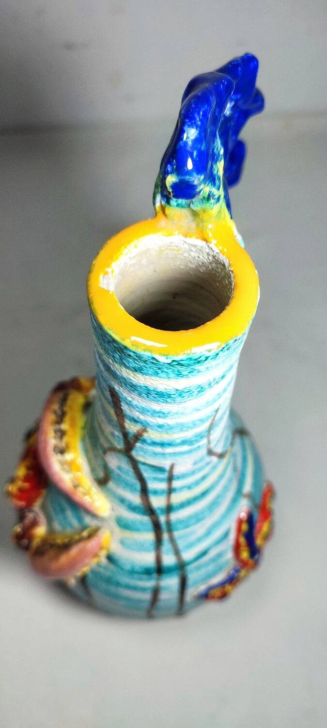 Jarrón de cerámica "IAMA Albisola". Italia, 1970s.