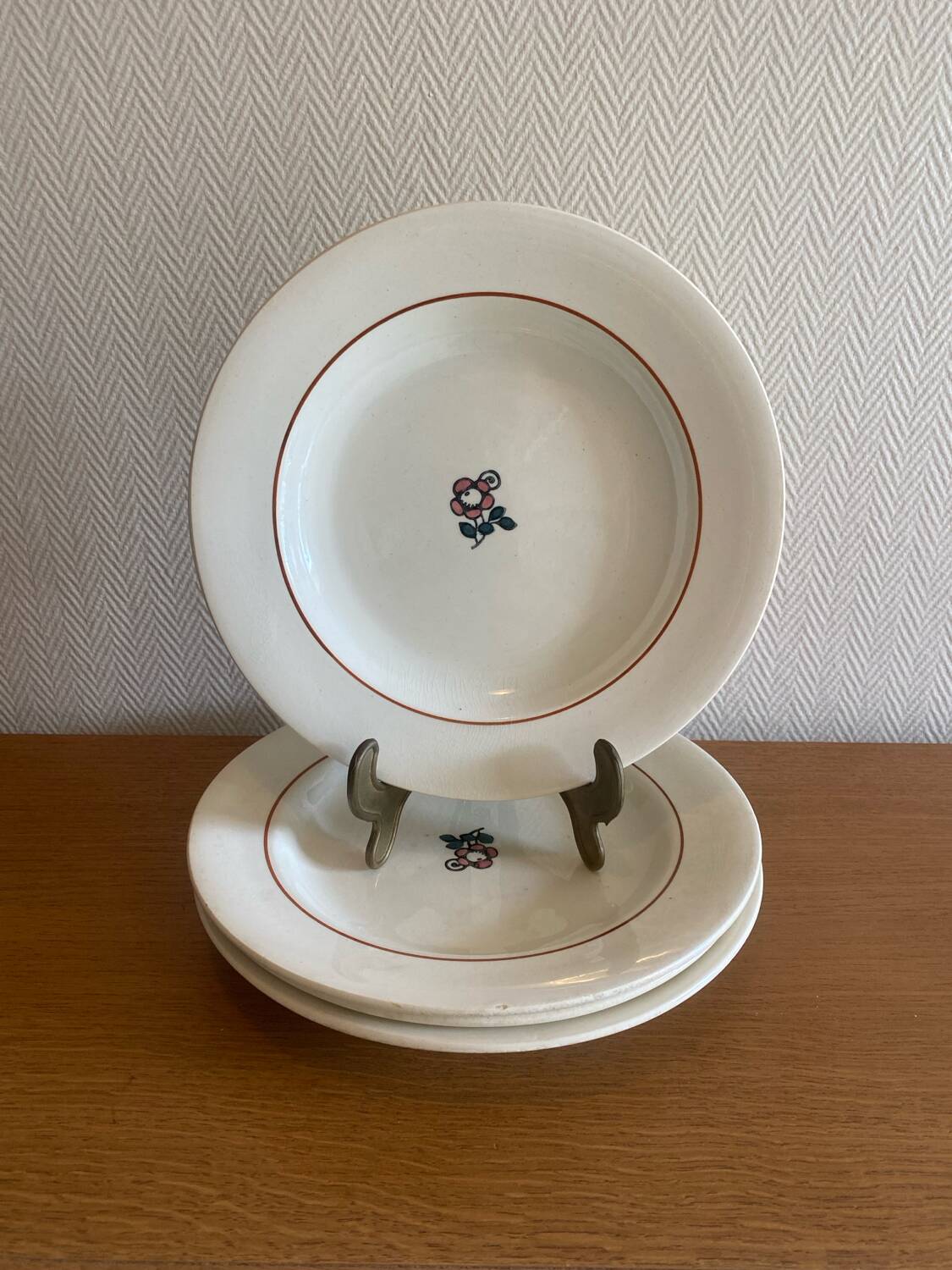 Antique ironstone plates from the coal mines