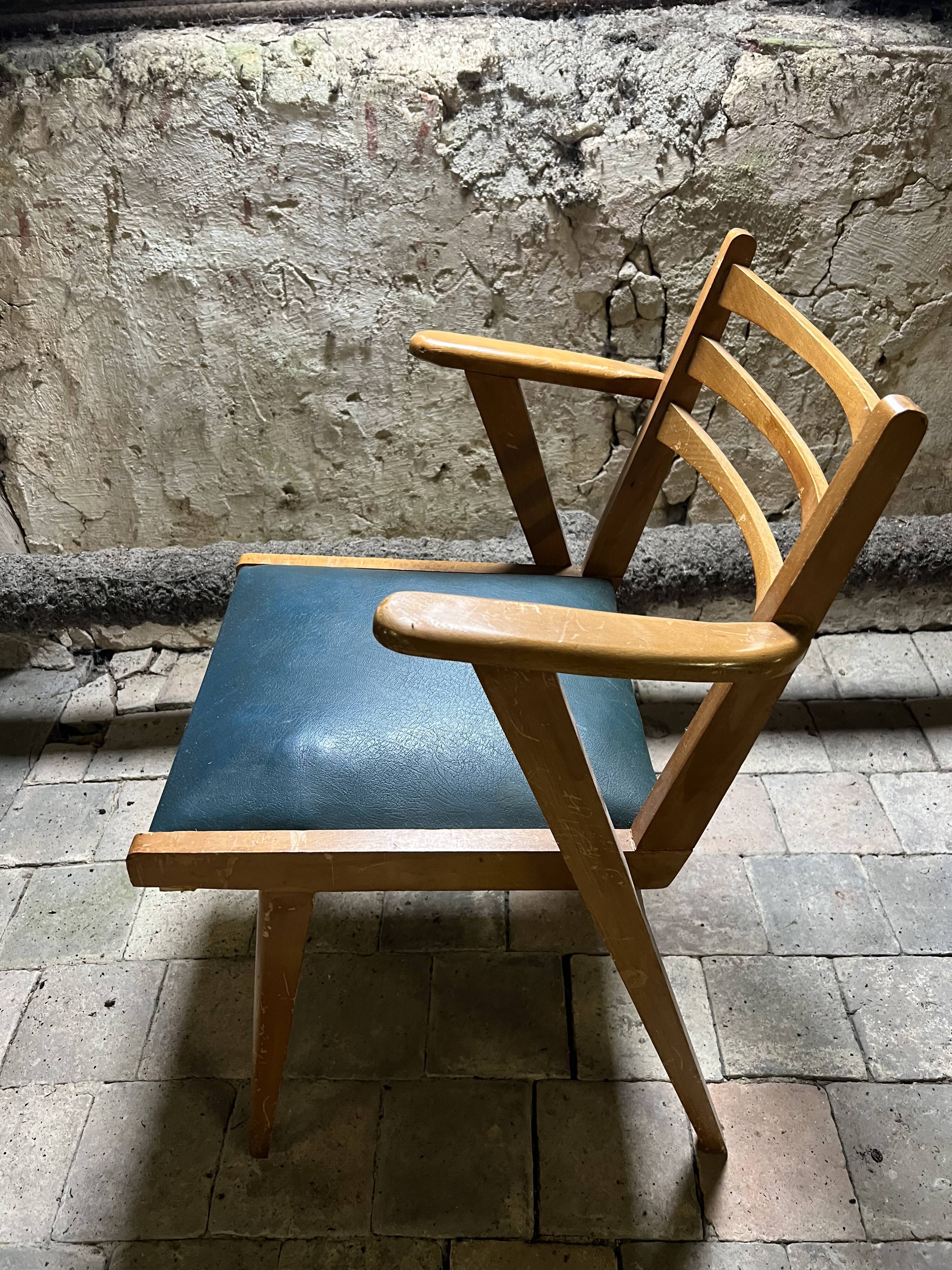 Pair of vintage modernist armchairs from the 50s