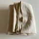 19th-century campaign sheet in fine unbleached linen, reserve linen.