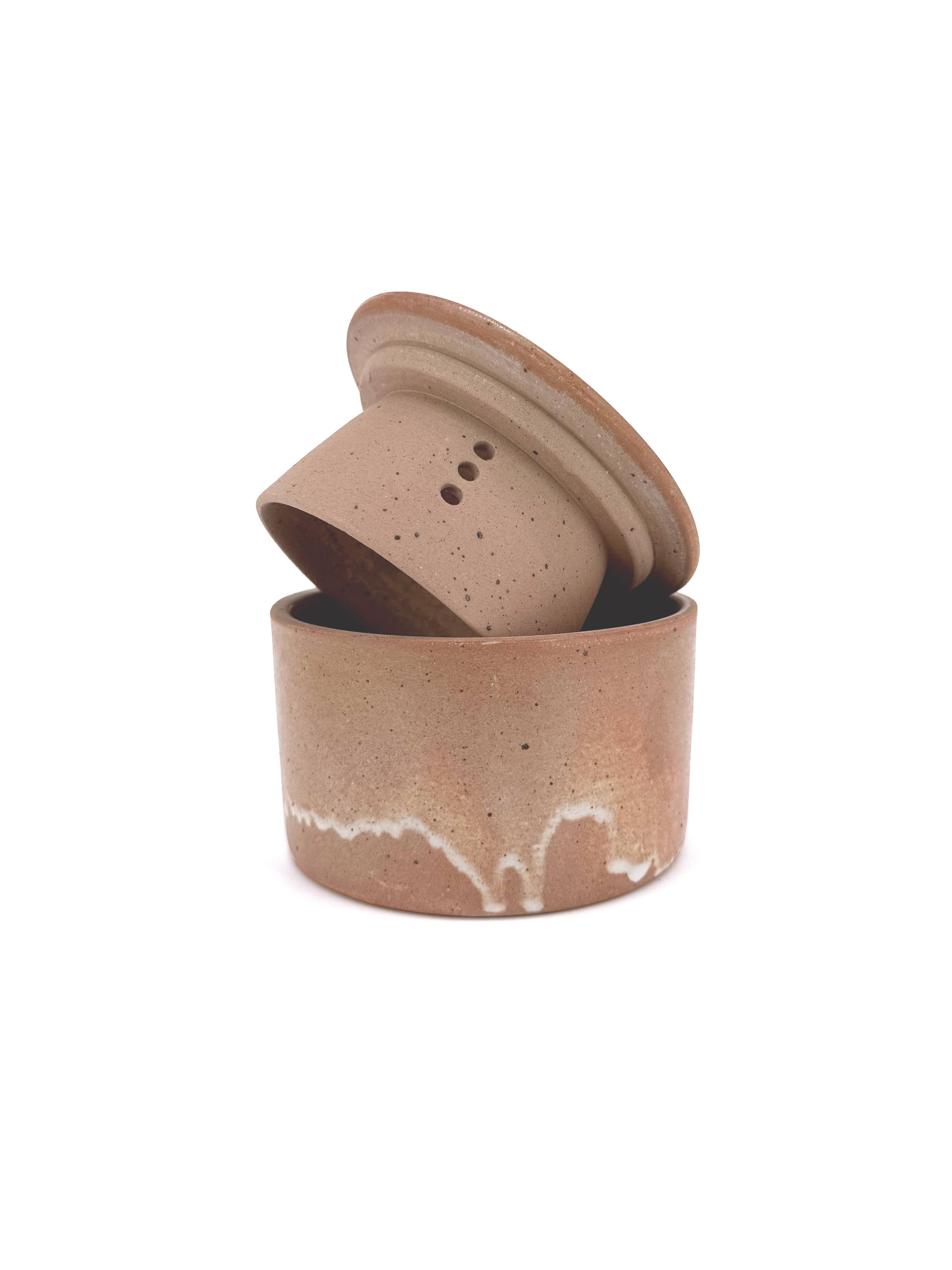 Stoneware Water Butter Dish – Rustic French Crafts