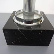 Large glass globe and marble table lamp from Erco, 1960s.