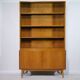 Buffet vitrine vintage en bois de cerisier, commode vintage, 1960