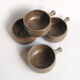 Set of 4 bowls and 4 plates by Thèrèse Bataille for the Dour workshop 1970s