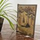 Vintage 1920 barber triptych mirror