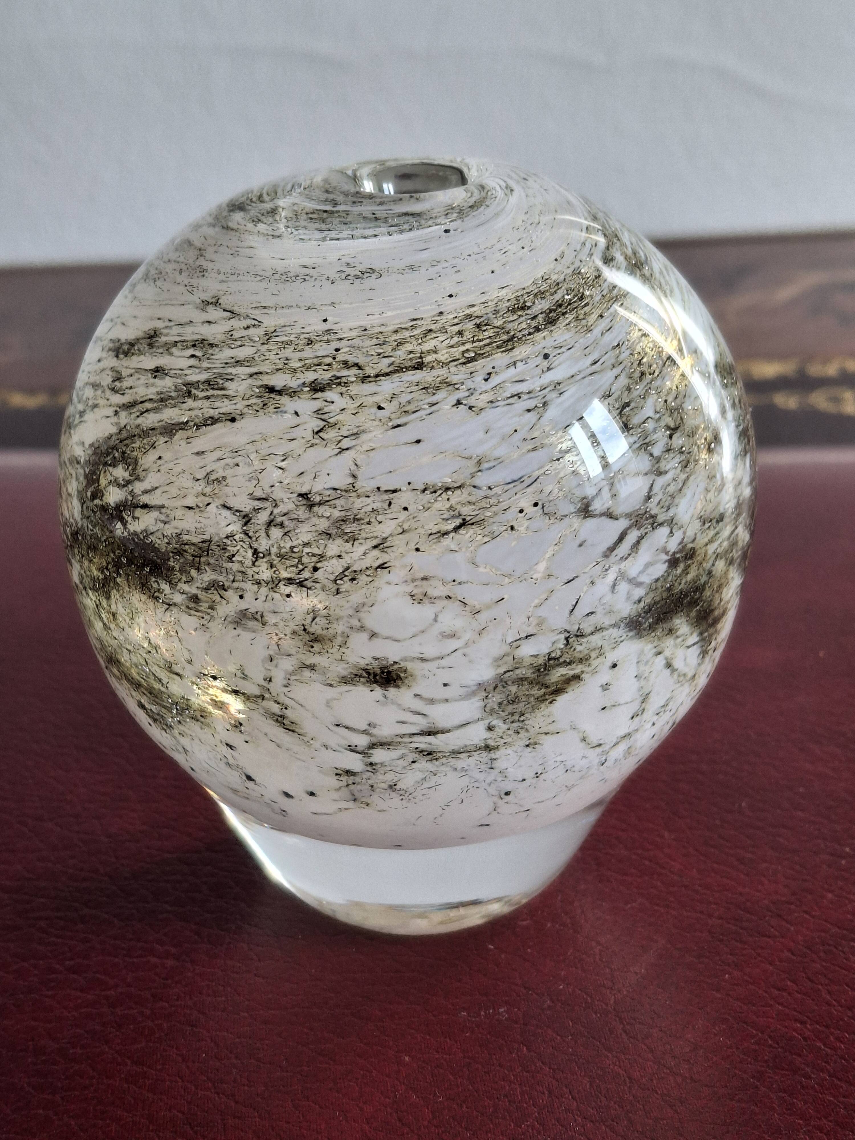 Yonel Faure signed blown glass soliflore vase