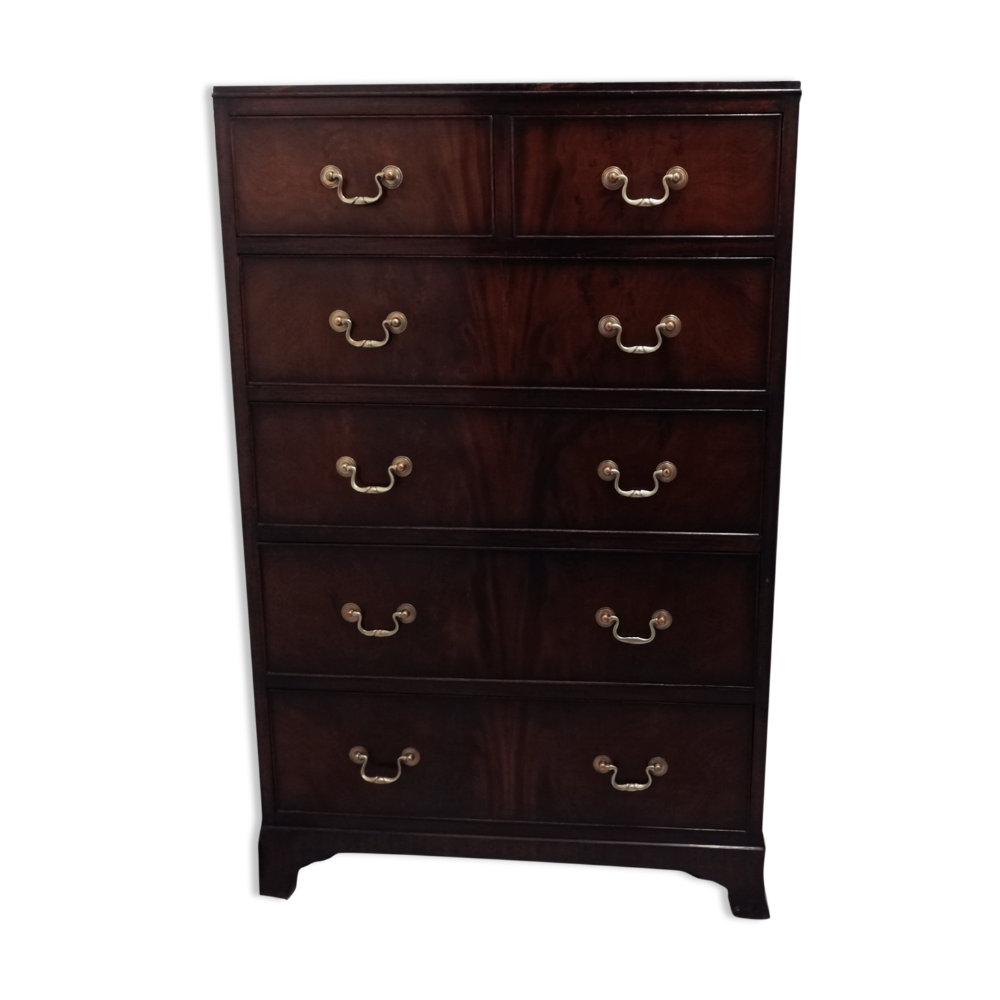 English chest of drawers 6 mahogany drawers