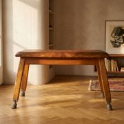 Gym bench vintage wood 1950s Czechoslovakia
