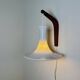 Model 491 Mandarin Wall Light In Milk Glass By Michael Bang For Holmegaard, Denmark 1980S