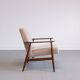 Fauteuil Henryk Lis Mid Century 1960 en Boucle Beige