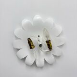 Emil Stejnar wall lamp with flower crystals, 1950s Vienna