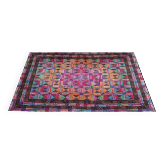 1980s Gorgeous Geometric Italian Woolen Rug by Missoni for T&J Vestor