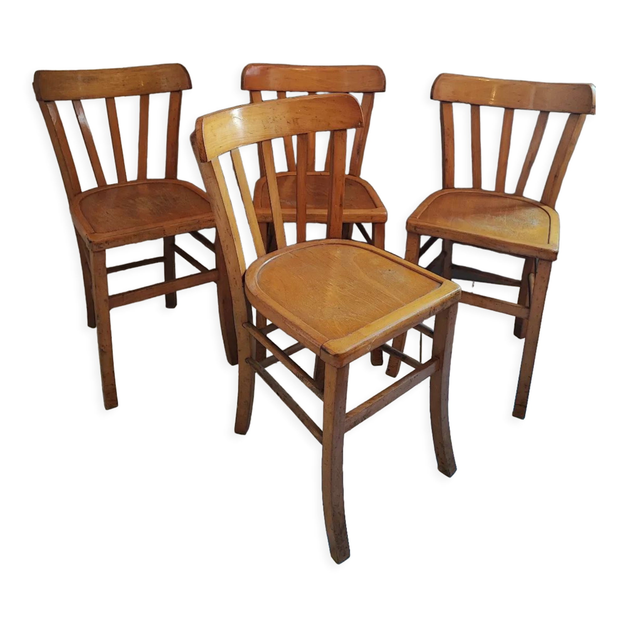 Vintage four-quarter bistro chairs