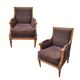 Pair of armchairs in Louis XVI style, Napoleonic III period, 19th century – France