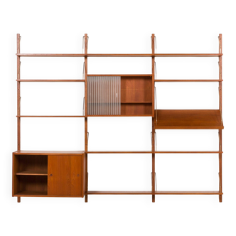 Étagère murale danoise, système PS, années 1960