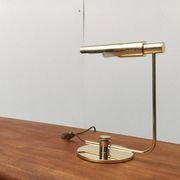 Mid-century minimalist brass table lamp by Rosemarie & Rico Baltensweiler for Baltensweiler.