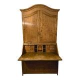 Grand Meuble Scandinave en Bouleau Flammé – XIXe Siècle – Écritoire