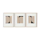 Framed set of 3 abstract giclee prints, A3
