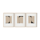 Framed set of 3 abstract giclee prints, A3