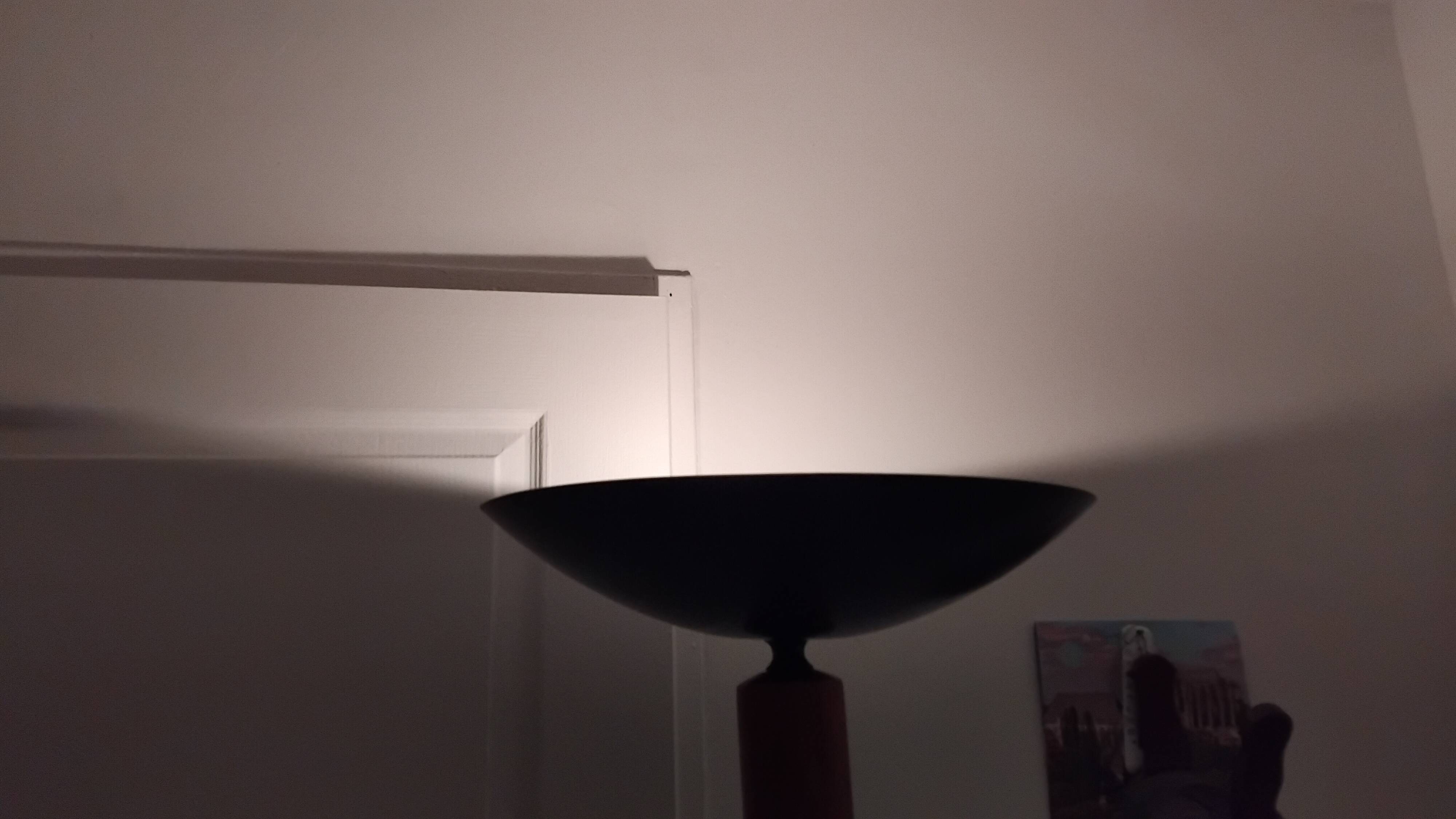 Vintage wooden metal floor lamp from the 80s.