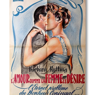 Affiche cinéma ancienne l'amour comme la femme le désire 1958
