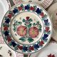 Set of 6 flat plates mismatched pink Badonviller, Longchamp, Digoin "Rosa" and Quimper