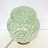 Glass table lamp Clichy green mint