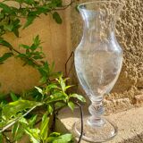 Vase amphore gravé