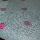 Set of 4 mid century dining chairs with turquoise covers, 1960