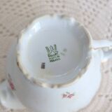 Vintage white porcelain milk jug – Romantic floral pattern