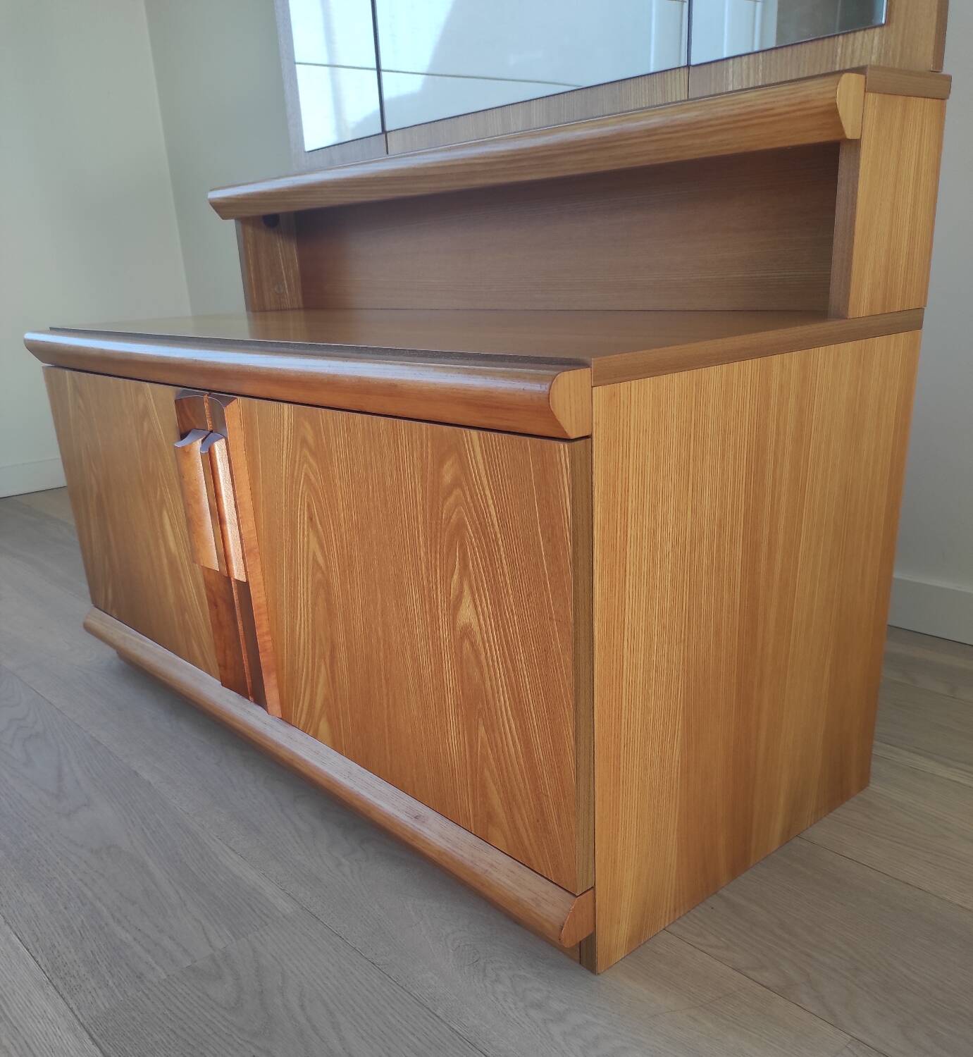 Vintage chest of drawers with triptych mirror, 60's