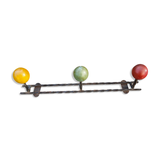 Vintage wall coat rack.