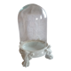 Glass deco globe and base legs of white ceramic lion j.p.l paris